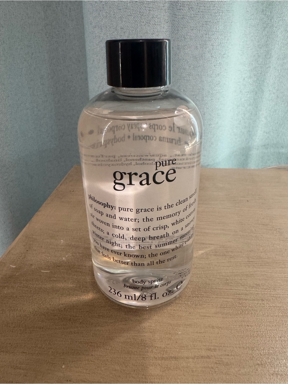Philosophy Pure Grace Body Spritz — Clear with Black Cap